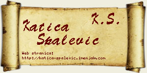 Katica Spalević vizit kartica